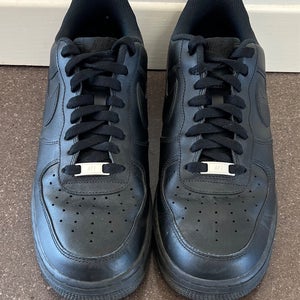 Used Nike Air Force 1 Triple Black Men’s Size 11.5 Shoes (Check Description)