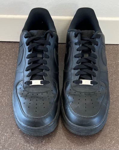 Used Nike Air Force 1 Triple Black Men’s Size 11.5 Shoes (Check Description)