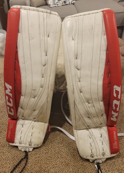 Used 34" CCM Premier R1.9 Goalie Leg Pads