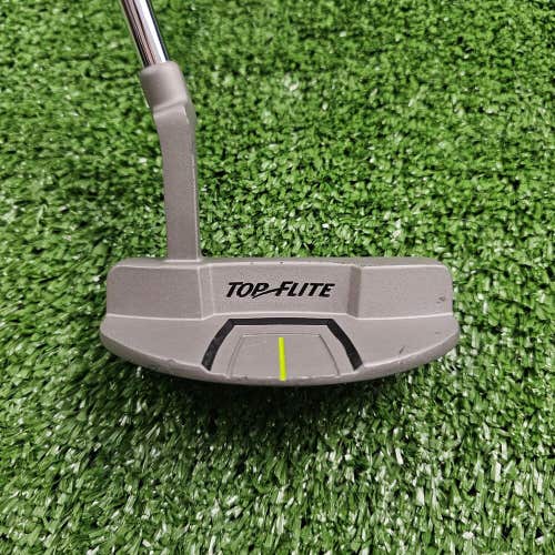 Top Flite Junior Gray Green Mid Mallet Youth Putter Right Handed
