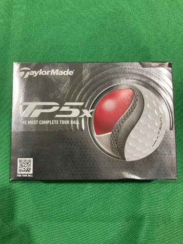 White New TaylorMade TP5X Balls 12 Pack (1 Dozen)