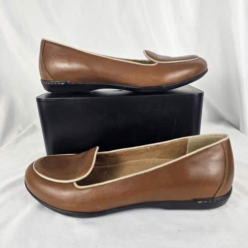 Dansko Natascia Brown Leather Flats Loafers Casual Shoes Size 37, Womens 6.5-7