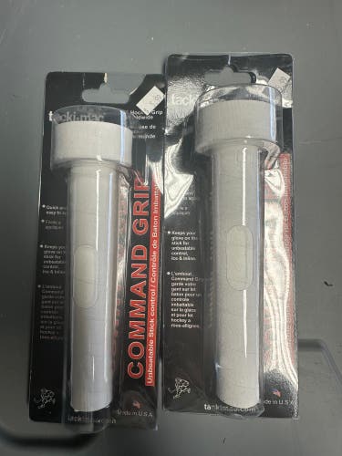 2 white goalie stick end knob