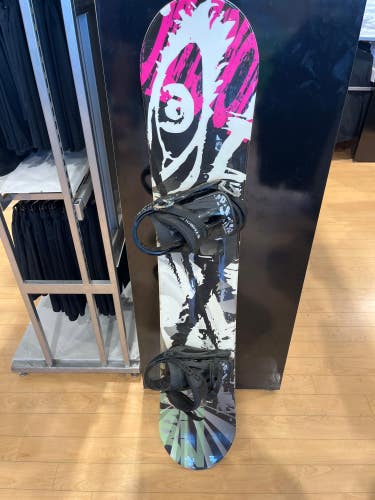 Used Division Snowboard With Symbolic Medium Bindings