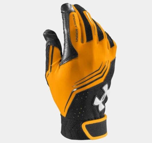 Under Armour Clean Up Batting Gloves Steeltown Gold NEW 1243731-750