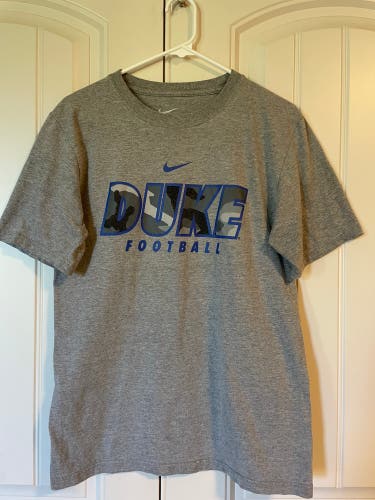 Nike Duke Football Gray Short Sleeve Tshirt Adult Small