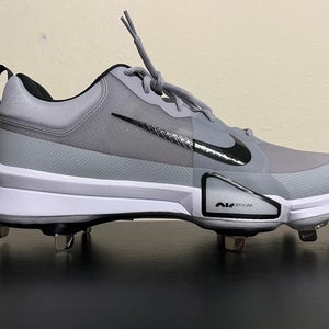 Nike Force Zoom Trout 9 Pro Metal Baseball Cleats Men’s Size 12 FB2907-002 Gray / White / Black