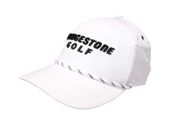 NEW Bridgestone Golf The Rope White Adjustable Snapback Golf Hat/Cap