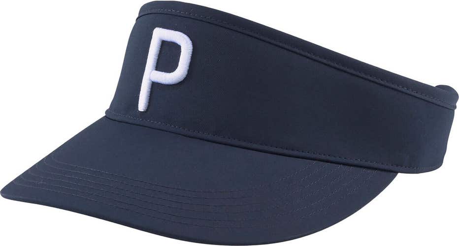 NEW Puma P Navy/White Adjustable Visor Hat/Cap