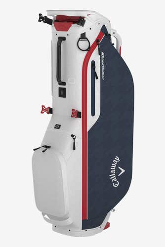 NEW 2024 Callaway Golf Fairway C White/Navy Hounds/Red Stand/Carry Golf Bag