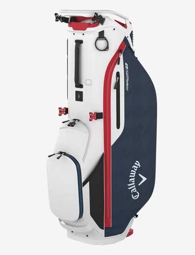 NEW 2024 Callaway Fairway+ White/Navy Hounds/Red Double Strap Stand/Carry Golf