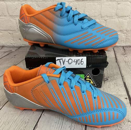 Xara Soccer Velocity Athletic Cleat Shoes Colors Blue Orange US Size 2.5