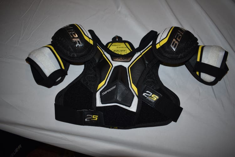 Bauer Supreme 2S Pro Hockey Shoulder Pads, Youth Large - Great Condition!