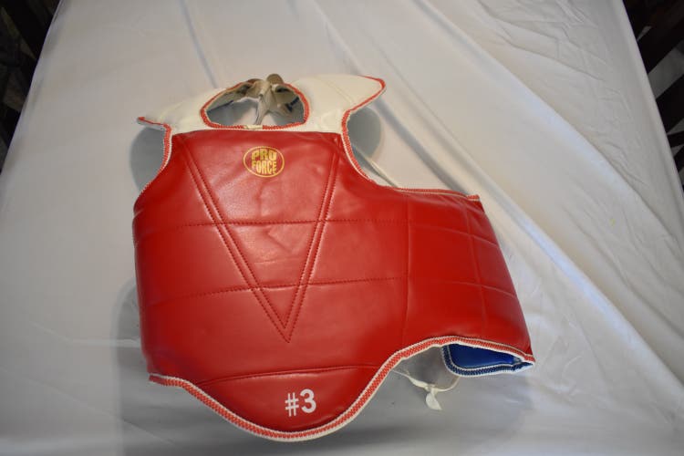 Pro Force Sparring Chest Protector, Red/Blue Reversible, Adult