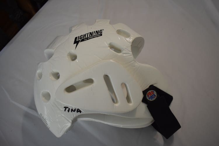 Lightning by ProForce Sparring Head Protection, White - Great Condition!