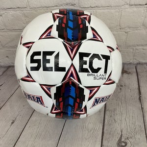 Select Super Brillant Hand Sewn Soccer Ball NAIA White Blue Red Size 5