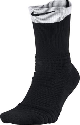 Nike Adult Unisex Elite Versatility XL Black White Basketball Crew Socks NWT