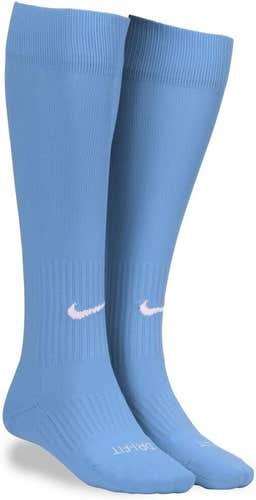 Nike Adult Unisex Classic III 394386 S Light Blue OTC Cushioned Soccer Socks NWT