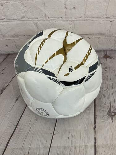 XB7 NFHS Soccer Ball White Grey Gold Size 5 All Weather UPC 094922436252