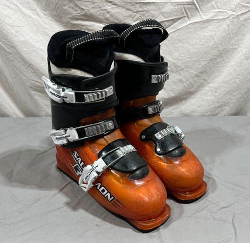 Salomon T3 Youth Alpine Ski Boots Fleece Liners Orange MDP 25.5 US 7.5 GREAT