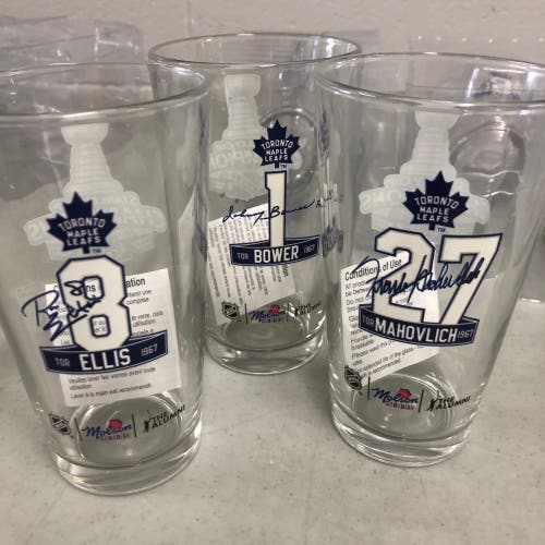 Toronto Maple Leaf 6” glasses