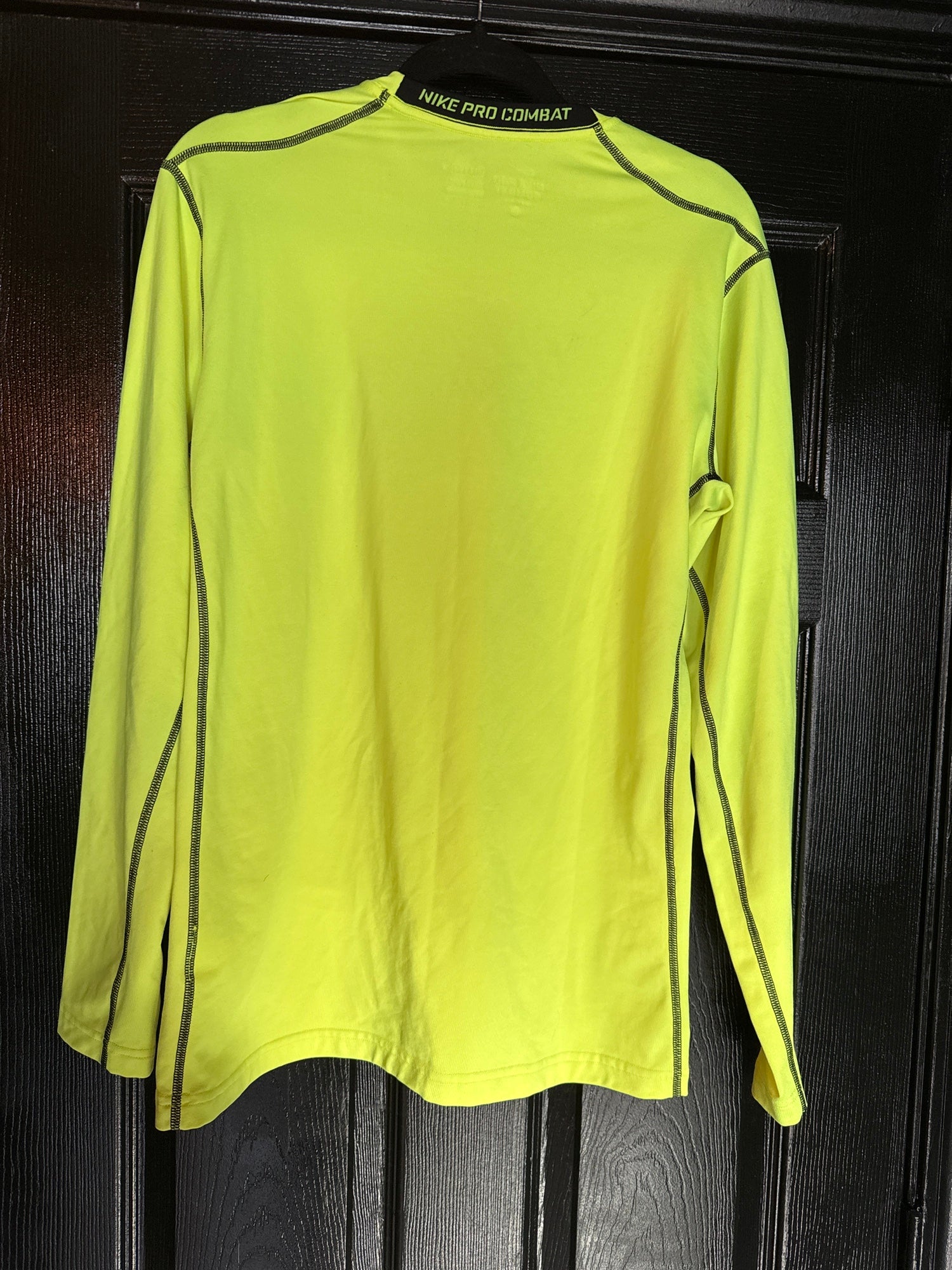 nike pro combat yellow long sleeve