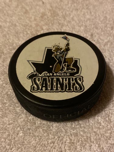 San Angelo Saints Central Hockey League Hockey Puck