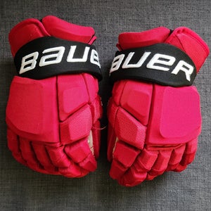 Bauer Supreme 2S Pro 13" New Jersey Devils Pro Stock Gloves