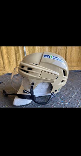 CCM SUPER TACKS X Pro Stock Hockey Helmet Wheat Beige Medium CCM Visor Combo