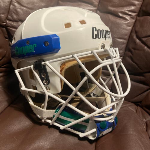 Vintage Cooper Hockey Goalie Helmet SK2000L With Hm-30 Replica Cage.