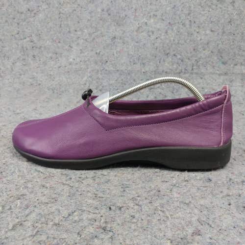Arcopedico Queen II Flats Womens 43 Slip On Shoes Purple Adjustable Toggle