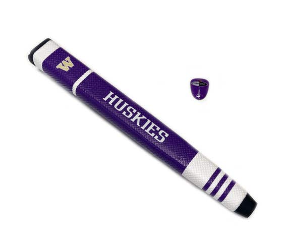 NEW Team Golf Washington Huskies Purple/White Jumbo Putter Grip w/Ball Marker