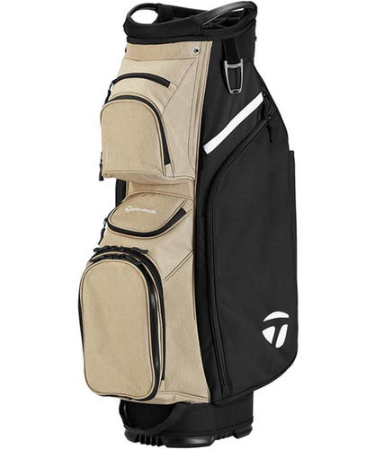 NEW 2024 TaylorMade Cart Lite Black/Tan 14-Way Cart Golf Bag