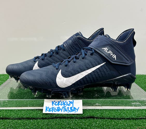 Nike Alpha Menace Pro 2 Football Cleats Navy Blue Size 12 Mens BV3945-404