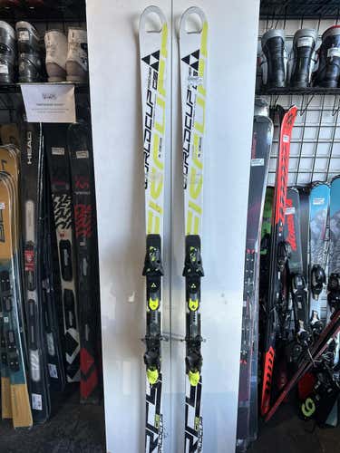 Used Fischer World Cup Gs 190 Cm Men's Downhill Ski Combo
