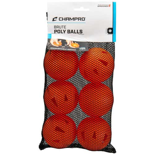 New Champro 9" Brute Poly Whiffle Ball 6 Pack