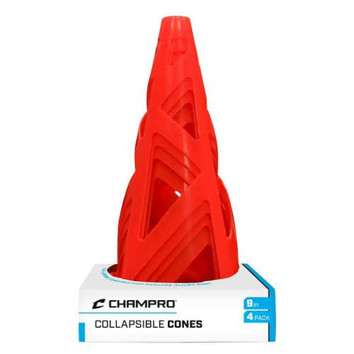New Champro 9" Collapsible Cones 4 Pack