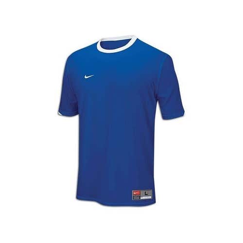 Nike Adult Mens Tiempo 269751 Size Small Royal Blue White Soccer Jersey NWT