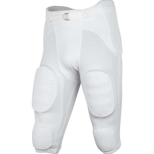 New Champro Safety Integrated Football Pant With Built-in Pads Wht Youth 2xl