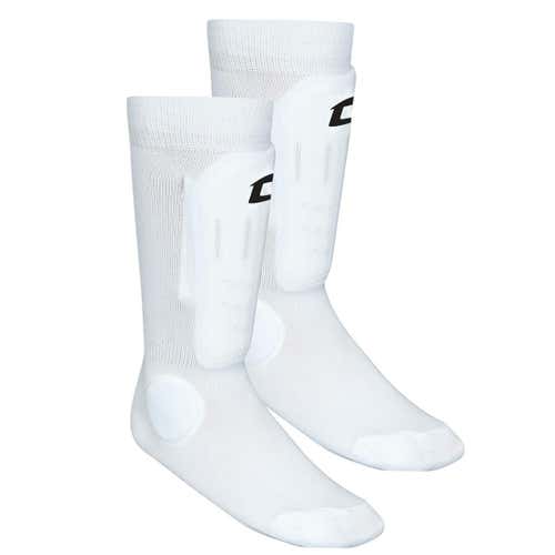 New Champro Sock Style Shin Guards White M L
