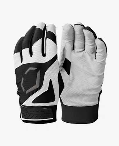 New Evoshield Srz1 Adult Batting Gloves Black Md