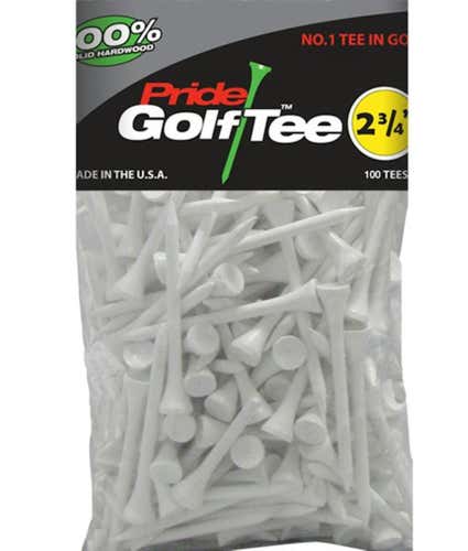 New J&m Golf Pride Sports Wood Tees 100 Count 2 3 4" White