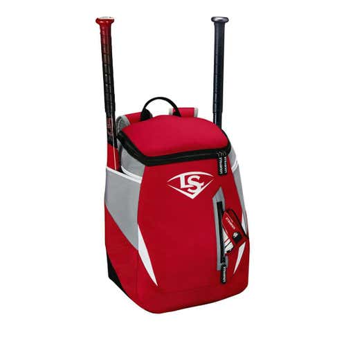 New Louisville Slugger Genuine Stick Pack Baseball And Softball Equipment Backpack Red