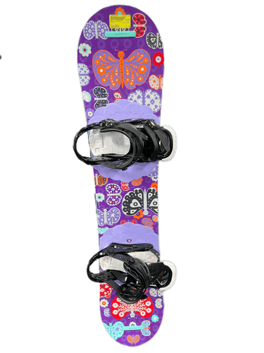 Used Burton Chicklet 120 Cm Girls' Snowboard Combo