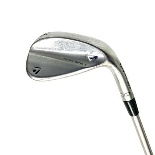 Used Taylormade Milled Grind 3 Men's Right 52 Degree Wedge Stiff Flex Steel Shaft