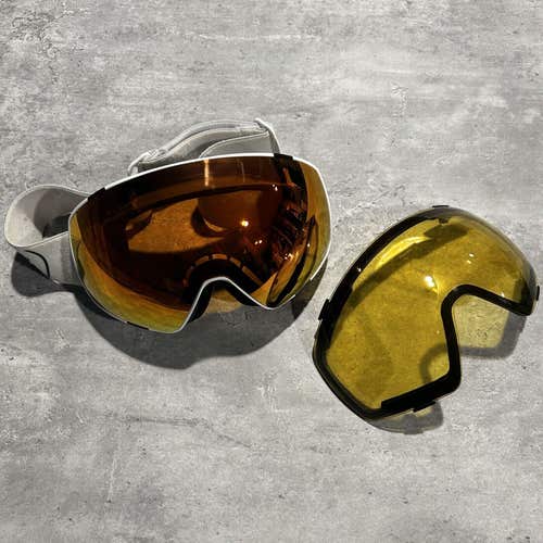 Von Zipper Capsule White & Bronze Snowboard Goggles w Extra Lens + Hard Case