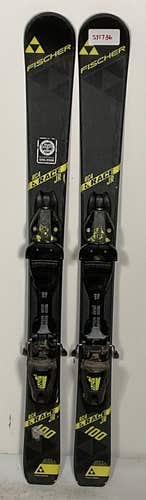 Used Kid's Fischer 100cm RC4 Race Skis With Fischer FJ4 Bindings (SY1736)