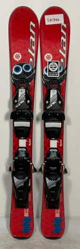 Used Kid's Elan 80cm Spidy Skis With Tyrolia SLR 4.5 Bindings (SY1740)