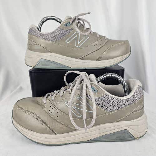 New Balance Tan Leather Lace Up Walking Shoes WW928GR3 Womens Size 8.5 D Wide