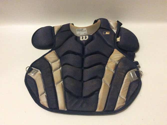 Used Wilson Chest Protector Navy Adult Bb Sb Catchers Equipment